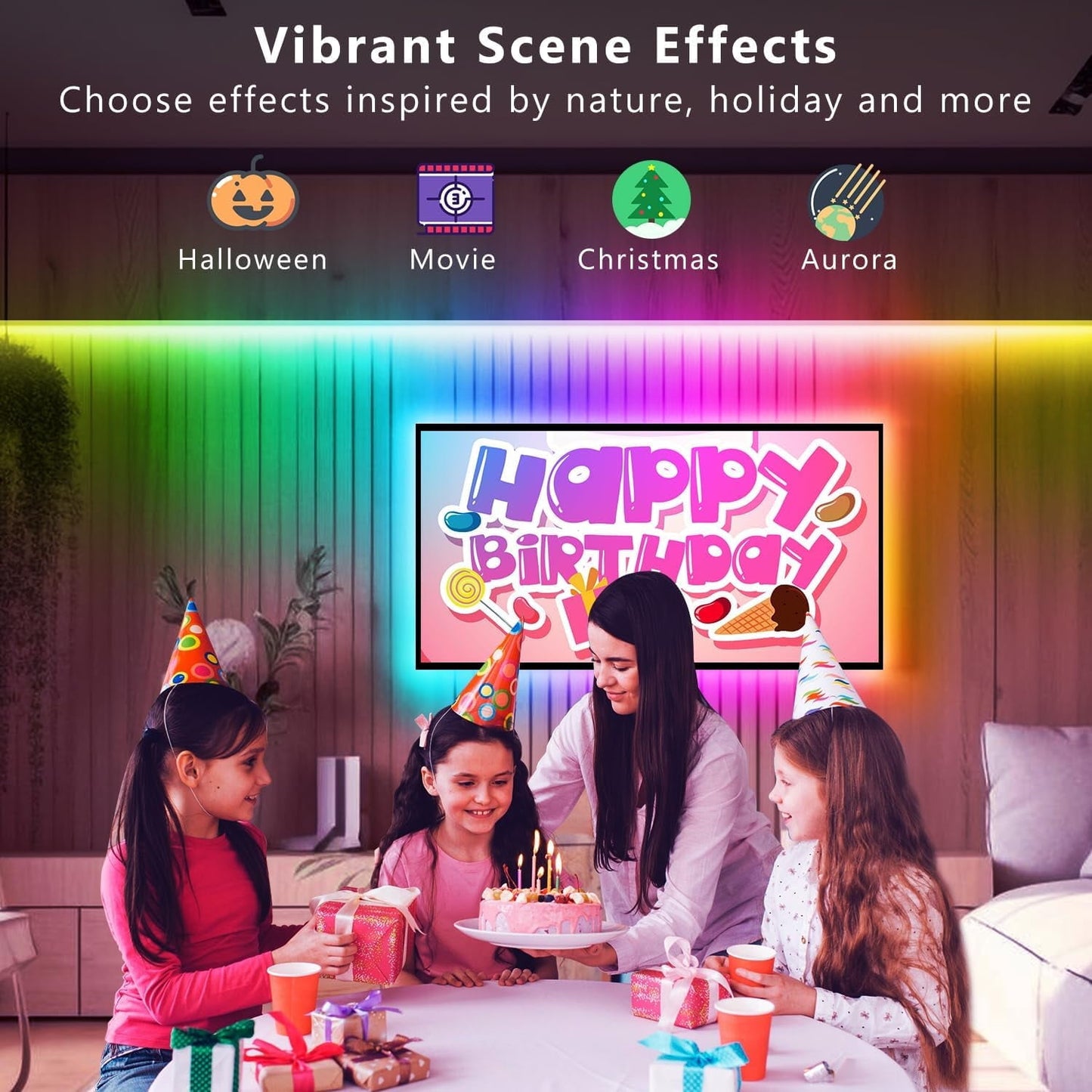 Transform Your Space with 16.4Ft Smart RGBIC LED Strip Lights - Customize Colors & Create Ambiance!