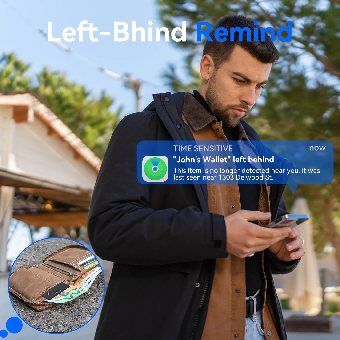Smart Wallet Tracker Card for Apple Ios Find My Item Wireless Charging Tag Tracker Card Key/Bag Finder Bluetooth Gps Tracker