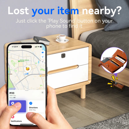 Smart Wallet Tracker Card for Apple Ios Find My Item Wireless Charging Tag Tracker Card Key/Bag Finder Bluetooth Gps Tracker