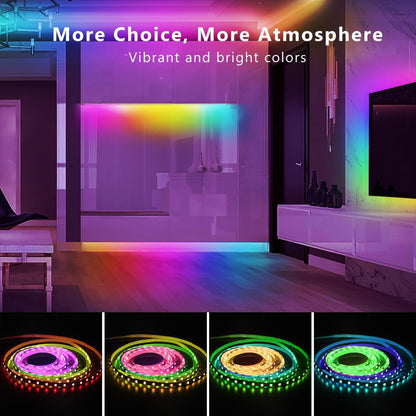 Transform Your Space with 16.4Ft Smart RGBIC LED Strip Lights - Customize Colors & Create Ambiance!