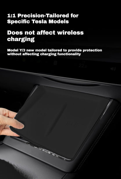 Elevate Your Tesla Model 3 Highland with Our Premium Anti-Slip Wireless Charger Silicone Cover (2024-2026) - Perfect Fit & Stylish Protection!