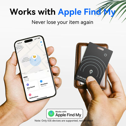 Smart Wallet Tracker Card for Apple Ios Find My Item Wireless Charging Tag Tracker Card Key/Bag Finder Bluetooth Gps Tracker