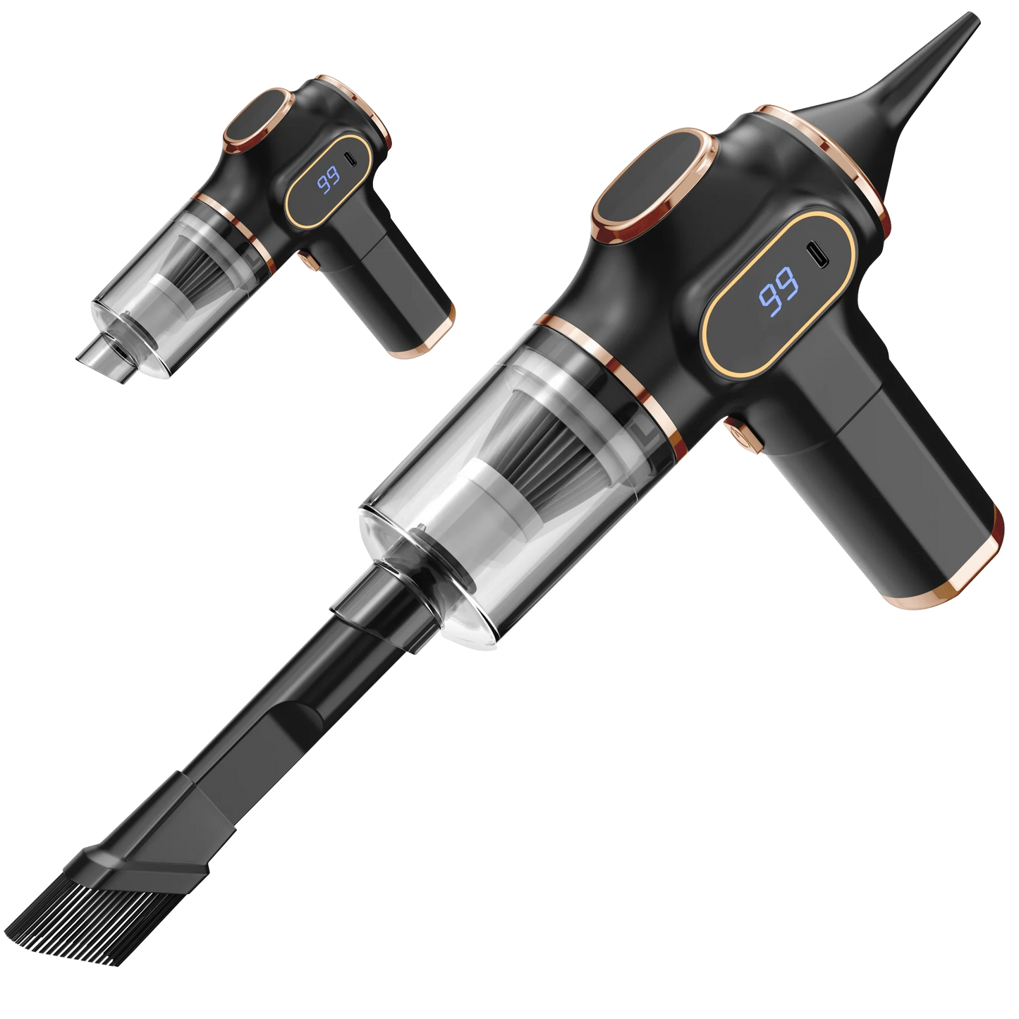 Powerful ABS Wireless Car Vacuum Cleaner - Ultimate Cleaning Solution for Home, Office, and Car!