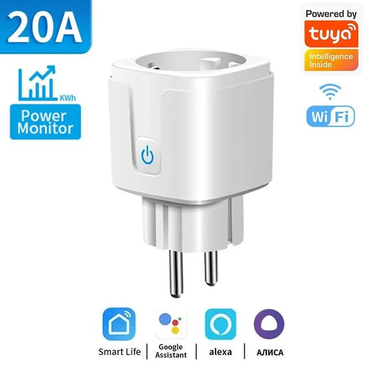 Transform Your Home with the Tuya Smart Plug: WiFi/Zigbee 3.0 Smart Socket with 16A/20A Power Monitoring, Voice Control, and Alexa Compatibility