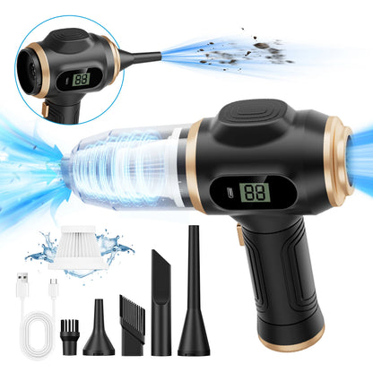 Powerful ABS Wireless Car Vacuum Cleaner - Ultimate Cleaning Solution for Home, Office, and Car!